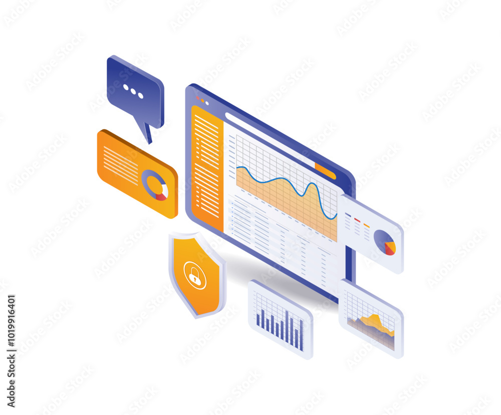 Poster business development analysis data management screen