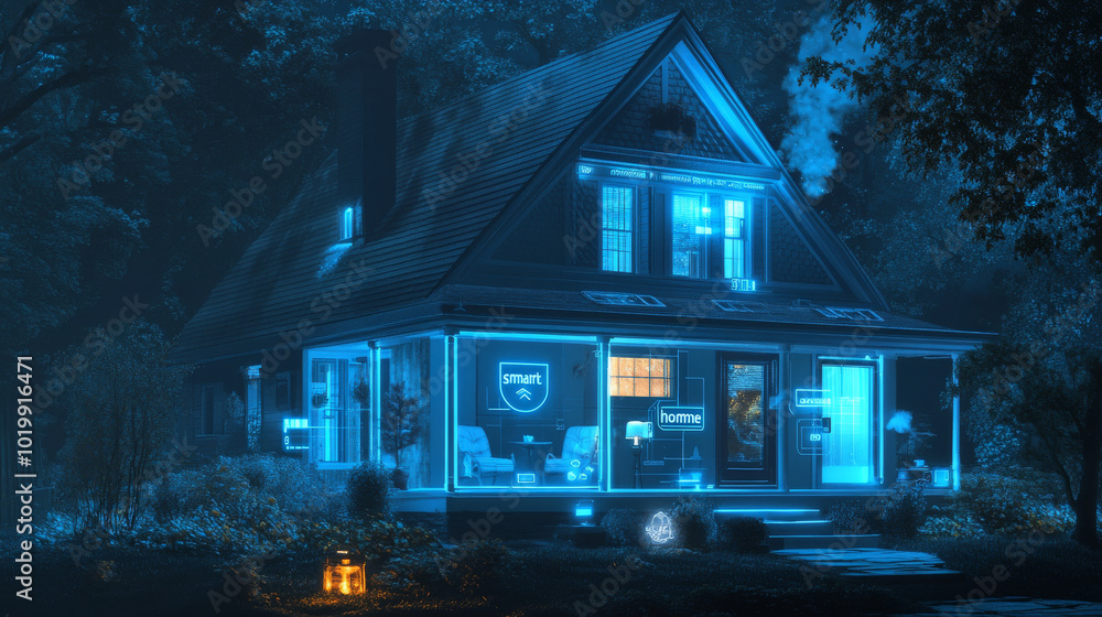 Poster imagine a house where your smartphone can control everything: lights, appliances, even the thermosta