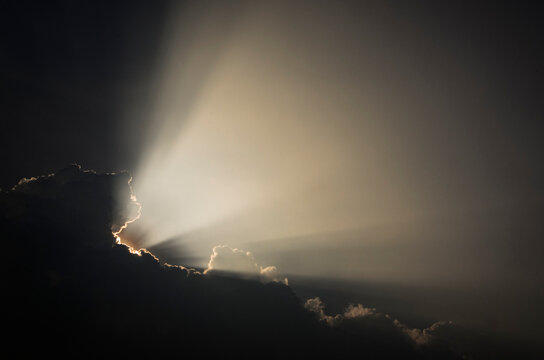 Dramatic Cumulus Clouds over the sky