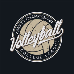 Volleyball Illustration typography for t shirt, poster, logo, sticker, or apparel merchandise