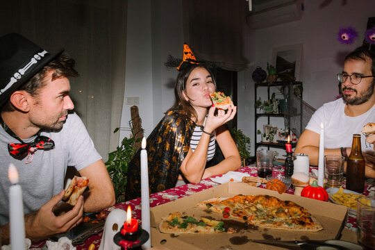 Festive Halloween dinner with friends