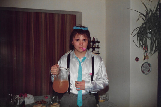 Man drinking soft drink