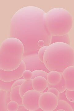 Abstract Pink Metaballs Art

