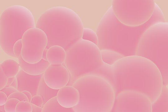 Abstract Pink Metaballs Art

