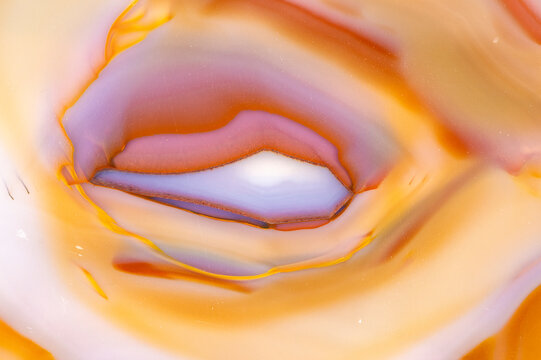 Orange Brazilian Agate Closeup  