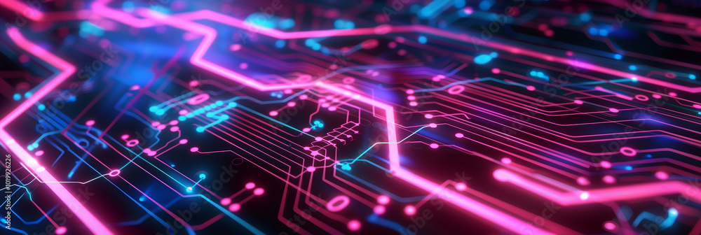 Poster futuristic abstract technology backgrounds designed for long digital tech banners with space for tex
