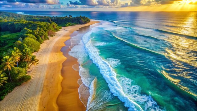 Serene Beach Wallpaper with Soft Waves and Golden Sand Perfect for Desktop Backgrounds 1920x1080