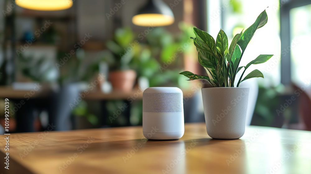 Poster the internet of things (iot) lets you connect and control devices in your home using your home's int