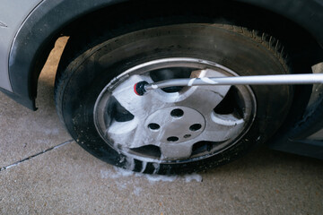Car Wheel Pressure Washing