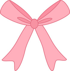 Cute pink ribbon coqquete for decoration and gift