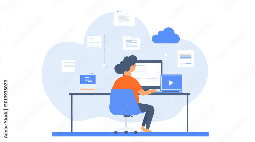 Poster you can access your files from anywhere using cloud storage. it works on computers, laptops, tablets