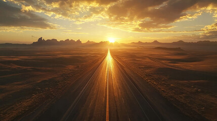 &ldquo;The Long Pursuit: Highway of Perseverance Under the Desert Sky&rdquo;