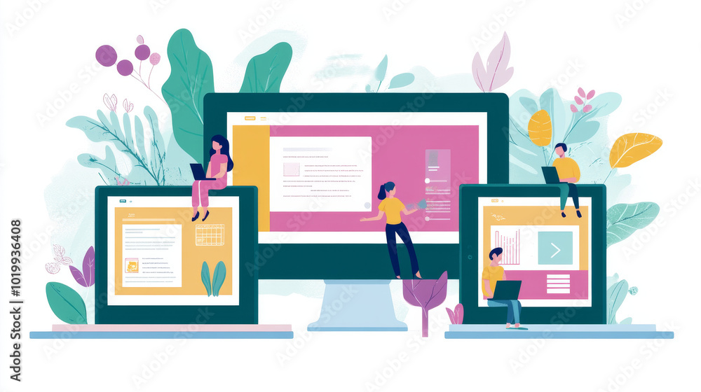 Poster designing websites that work well on different devices like laptops, tablets, and phones. this means