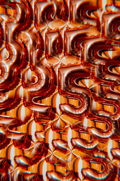 balloons forming the number 25, kaleidoscopic image