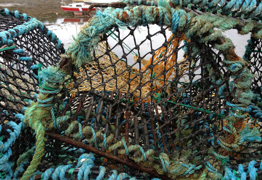 Close up of lobster pots