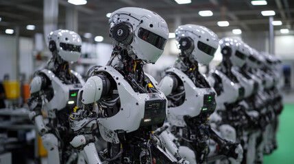 Robots powered by AI are working in factories. These robots can control robotic arms, making things faster and more efficient. This is part of a new industrial revolution where AI plays a big role.