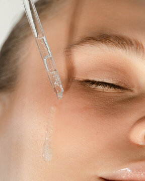 Close-up beauty portrait. Face care concept 