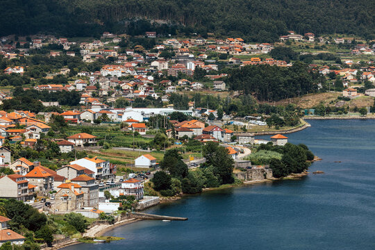 Combarro, coastal town by the tranquil sea water