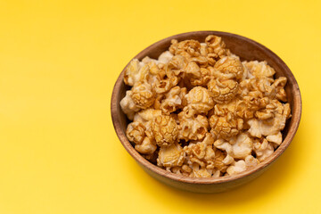 Bowl of caramel popcorn