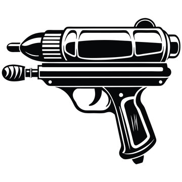 recommend clip art: Plastic water gun vector silhouette