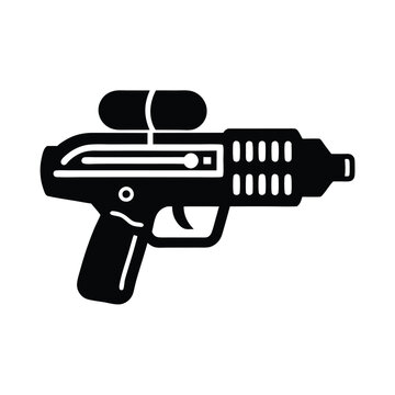 black laser gun icon clip art preview