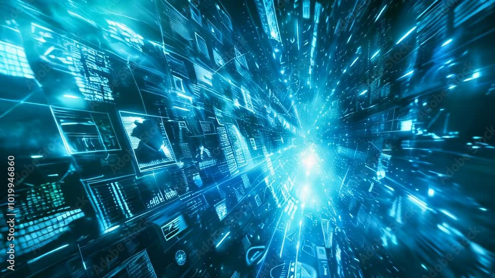 Poster global connections and data transfer concept background