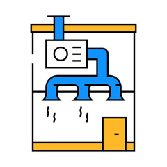 air exchange ventilation line icon vector. air exchange ventilation sign. isolated symbol illustration