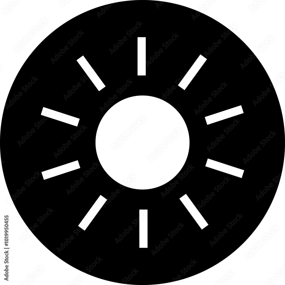 Poster on toggle switch flat button. day brightness switch toggle, light mode switch button, sun icon vecto