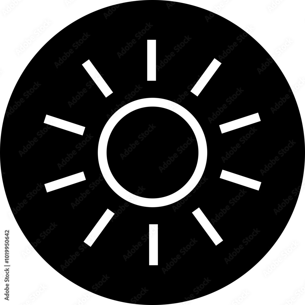 Poster on toggle switch line button. day brightness switch toggle, light mode switch button, sun icon vecto
