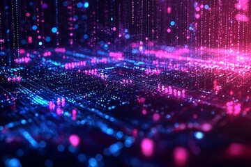 Obraz premium Digital Technology background of data and network