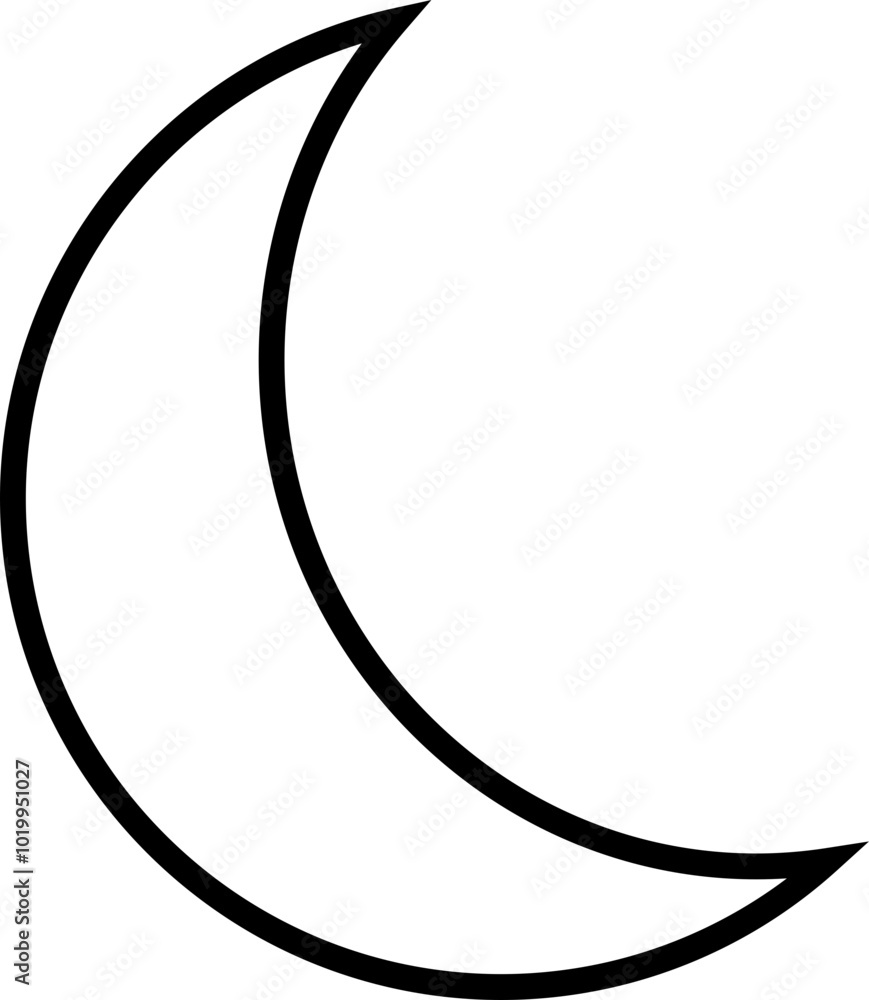 Poster off toggle switch linear button. night mood switch, dark mode switch button, moon icon vector isolat