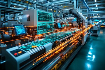 Fototapeta premium The Connected Factory, Digital Supply Chain Management