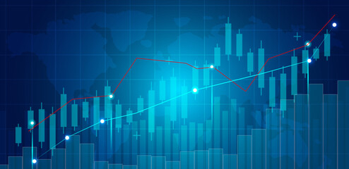 Trading backgrounds blue. Suitable for, trade forex, index, crypto, currency, and banking. Business vector