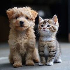 Puppy and Kitten Friends.