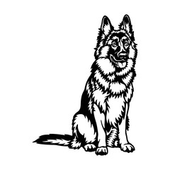 German Shepherd Dog Breed - Pet Vector Cut file, Dog Silhouette Stencil - Cricut file