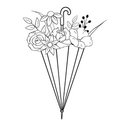 Discover the Floral Umbrella Design, ideal for adding charm and style to your projects