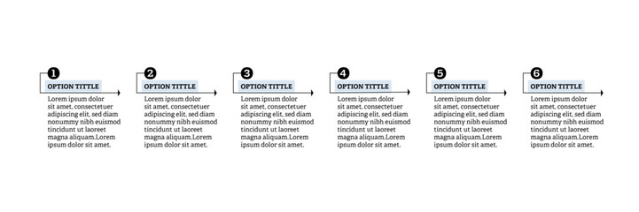 Simply infographic design with 6 options or steps. Infographics for business concept.