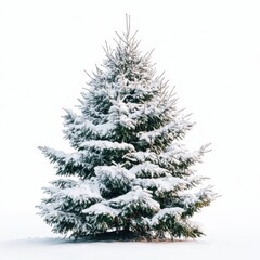 Fototapeta premium Christmas tree on white background