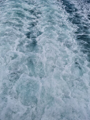 
It is a foam that forms along the track of a ship on the sea.
