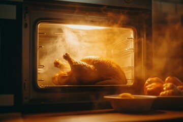 Golden Roasted Chicken in the Oven
