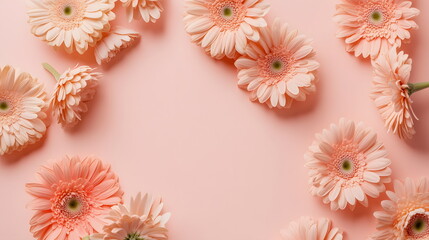 Light Coral Greeting Card with Gerbera