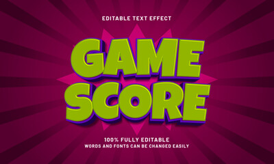 game score editable text effects with a sweet and kids theme