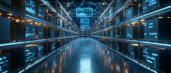 Obraz premium The Digital Inventory, Digital Supply Chain Management