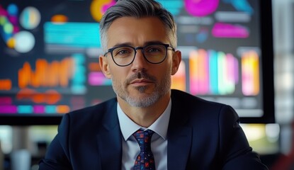 Fototapeta premium Businessman Data Analysis.