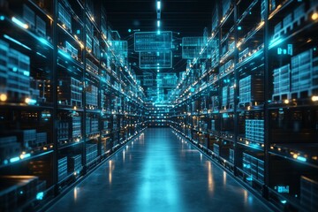 Obraz premium The Digital Inventory, Digital Supply Chain Management