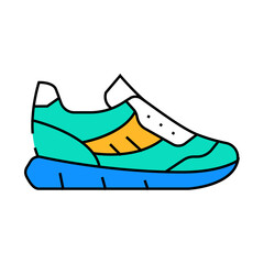 sneakers clothing line icon vector. sneakers clothing sign. isolated symbol illustration