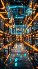 Fototapeta premium The Digital Inventory, Digital Supply Chain Management