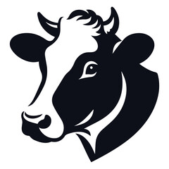 Vector of cow head design on white background