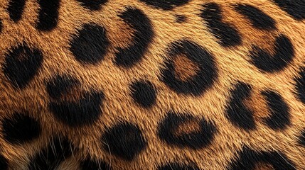 Close-Up of Leopard Fur Pattern Details
