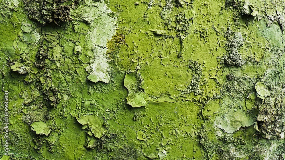 Canvas Prints Textured Green Surface with Cracked Paint